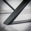 Metal table leg type X 80x71 BLACK