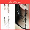 Pendant Cross Punk Ear Cuffs Jewelry With Electroplated Alloy For Gifts Women