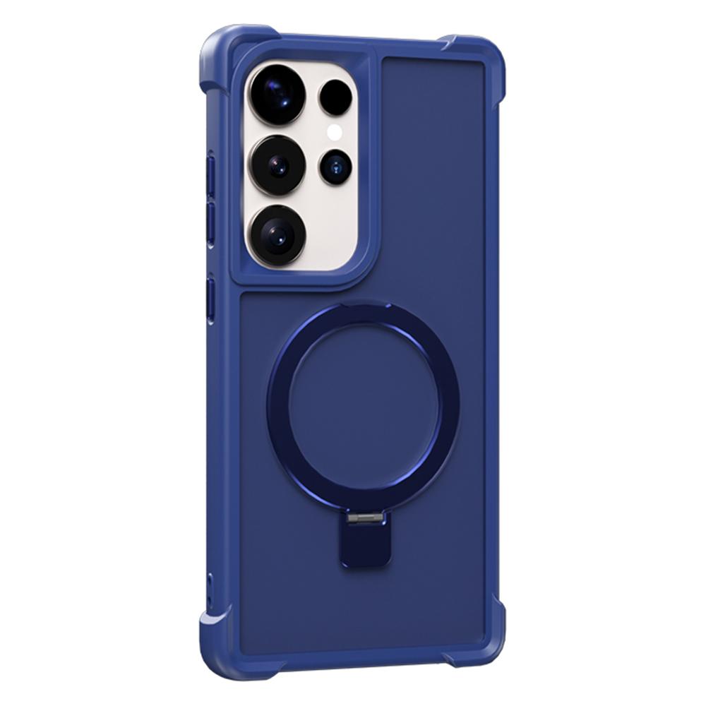 For Samsung Galaxy S25 Ultra Magnetic Case Anti Drop TPU+PC Kickstand Phone Back Cover