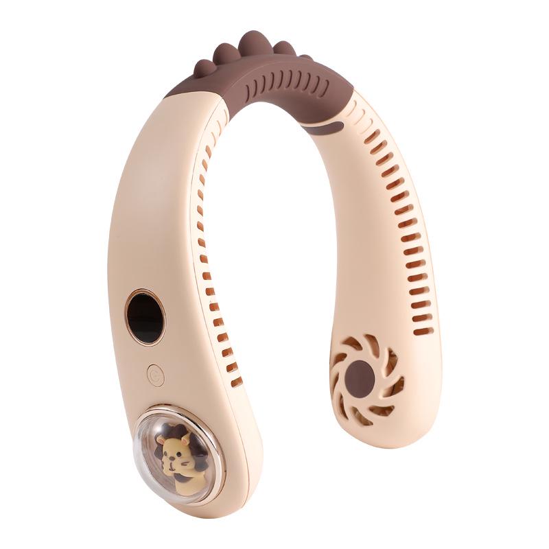 USB Rechargeable Leafless Kids Neck Fan – Safe, Portable Gift for Students