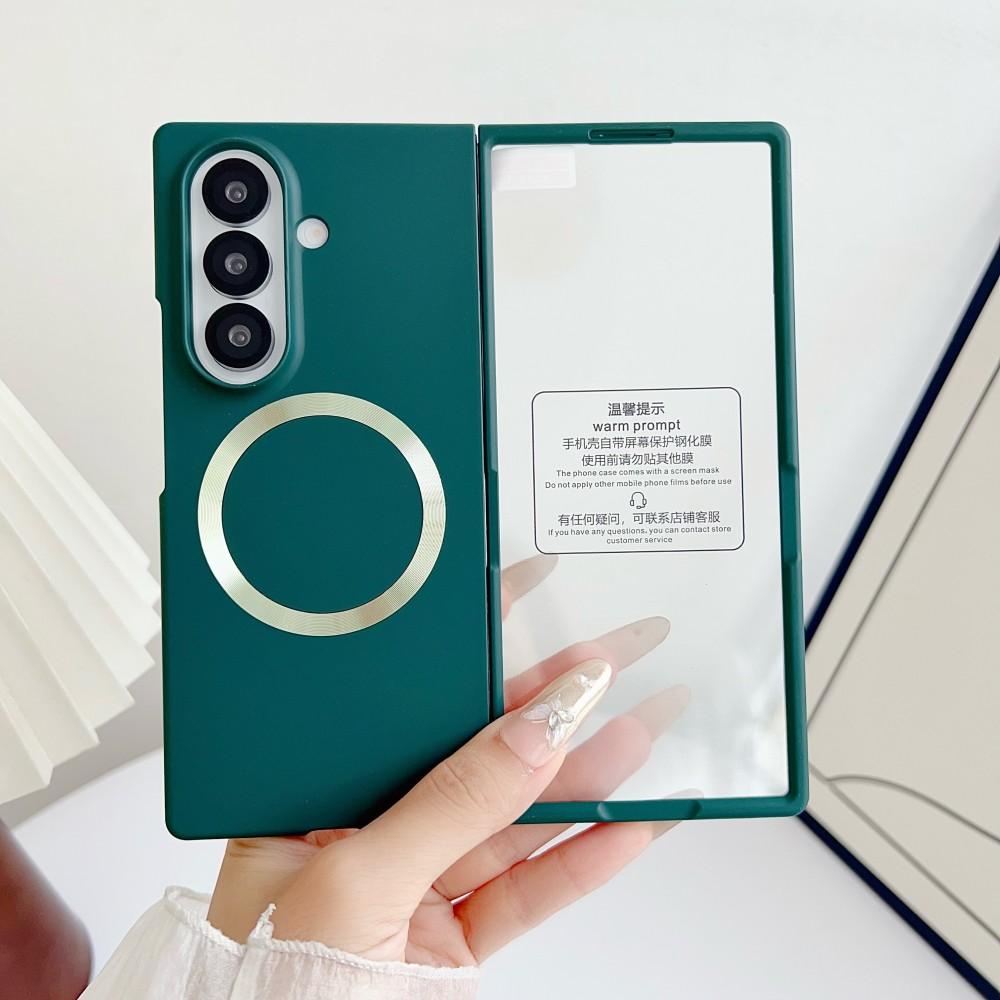 Чехол для Samsung Galaxy Z Fold 7 Жесткий ПК Магнитная беспроводная зарядка Пленка Защитная задняя крышка Чехол для корпуса телефона Z Fold 7