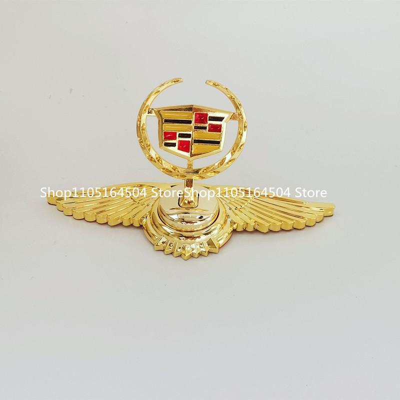 AAEI1 Gold/Sliver 3D Metal Car Front Hood Emblem Cover Bonnet Badge Sticker for Cadillac ATS BLS CT5 EXT SLS SRX XT4 XT6 XTS XLR DTS