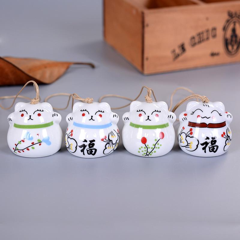 Подвеска с колокольчиками Lucky Cat, колокольчики для автомобиля, подвесное миниатюрное украшение для дома