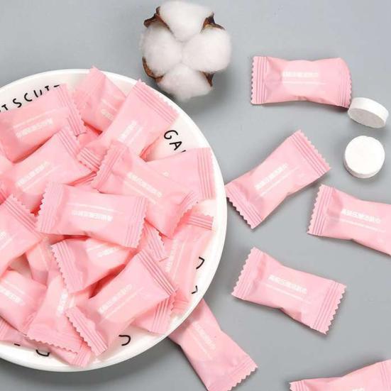 50 шт./пакет Очищающие салфетки Расширяемые Приятные на ощупь Полиэстер Одноразовые Спрессованные Салфетки для рук Салфетки для лица Принадлежности для туалетной комнаты