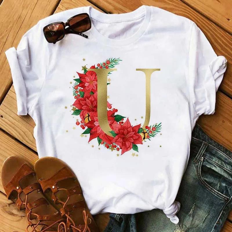 Custom Name Letter Combination Women's High Quality Printing Women Clothing Tops Goth Graphic T Shirts Kawaii Clothes Tee