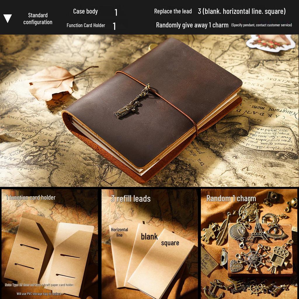 Дневник путешествий по Теннесси: Блокнот ручной работы из винтажной коровьей кожи