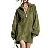 Women's Fashion Long Sleeve Half Zip Casual Dress for Fall and Winter Wear