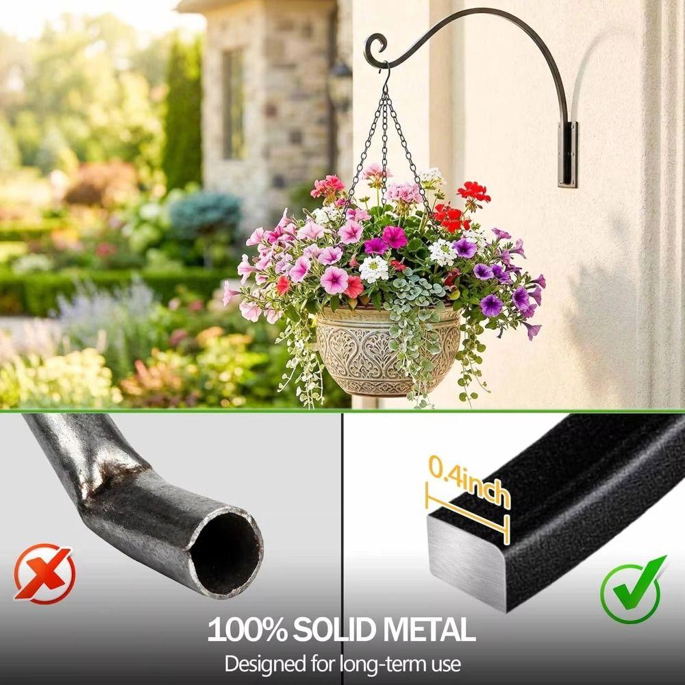 Iron Plant Hanger Bracket 16 Inch Wall Mount Hooks Hanging Bracket Hanging Plant Hooks Indoor Use