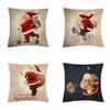 Home Decor Funny Santa Claus Pattern Cushion Cover Pattern Cushion Cover Suitable for Sofa Bedroom Car Pillow Cover