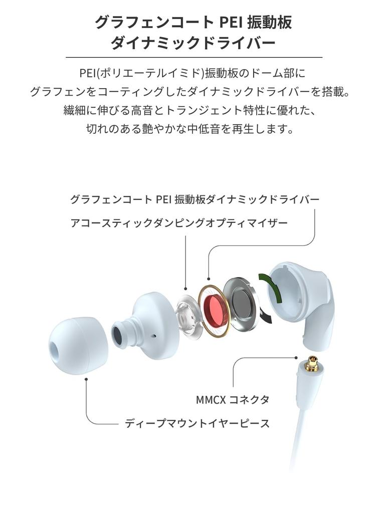 Радиус радиус Высокое разрешение, совместимый с MMCX Ne VOLT series deep bass high-grade model HP-NHR41 Наушники с кабелем HP-NHR41BG (серо-голубой)