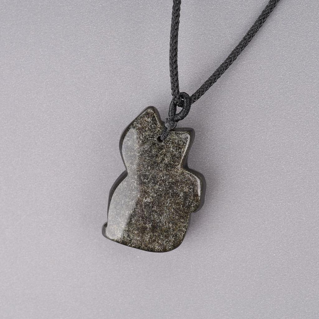 Ожерелье Neko Golden Obsidian Power Stone [Coai]