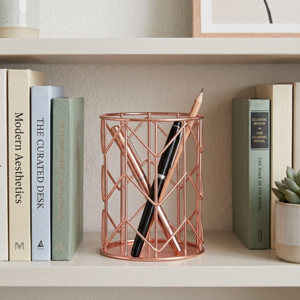 Metal Multifunctional Desktop Organizer Basket  Office Desk Stationery Finishing Storage