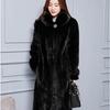 Ladies Clothes Imitation Mink Fur Coat Ladies Collar Long Coat Ladies Winter Large Size Tops
