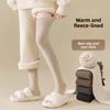 Осень и Зима, Женские флисовые носки до колена с толстыми петлями для тепла, из чистого хлопка для женщин