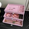3-Tier Three Drawer Jewelry Box Dust-proof Earrings Jewelry Box Jewelry Storage Box  Home