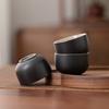 Керамическая маленькая чайная чашка, чайная чашка, чайная пиала, чайный набор для Кунг-фу, бытовая простая одинарная чайная чашка, мастер-пиала из черной керамики, чайная чашка
