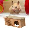 Домик для хомяка, укрытия, лестница для лазания, среда обитания мелких животных, игровой домик из натурального дерева, жевательная игрушка для карликового хомяка