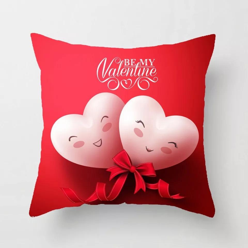 Modern Simple Pillowcase Peach Leather Velvet Sofa Pillowcase Valentine's Day Love Cushion