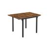VASAGLE KDT077B01 Folding Dining Table for 2-4 People for Small Spaces Vintage Brown/Black