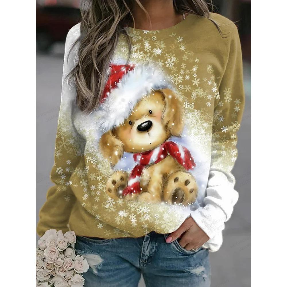 Женские толстовки с капюшоном Dog 3D Print Sweatshirt Женская мода Crewneck Hoodie Kawaii Animal Sweats Женский спортивный костюм Пальто для девочек Sudaderas