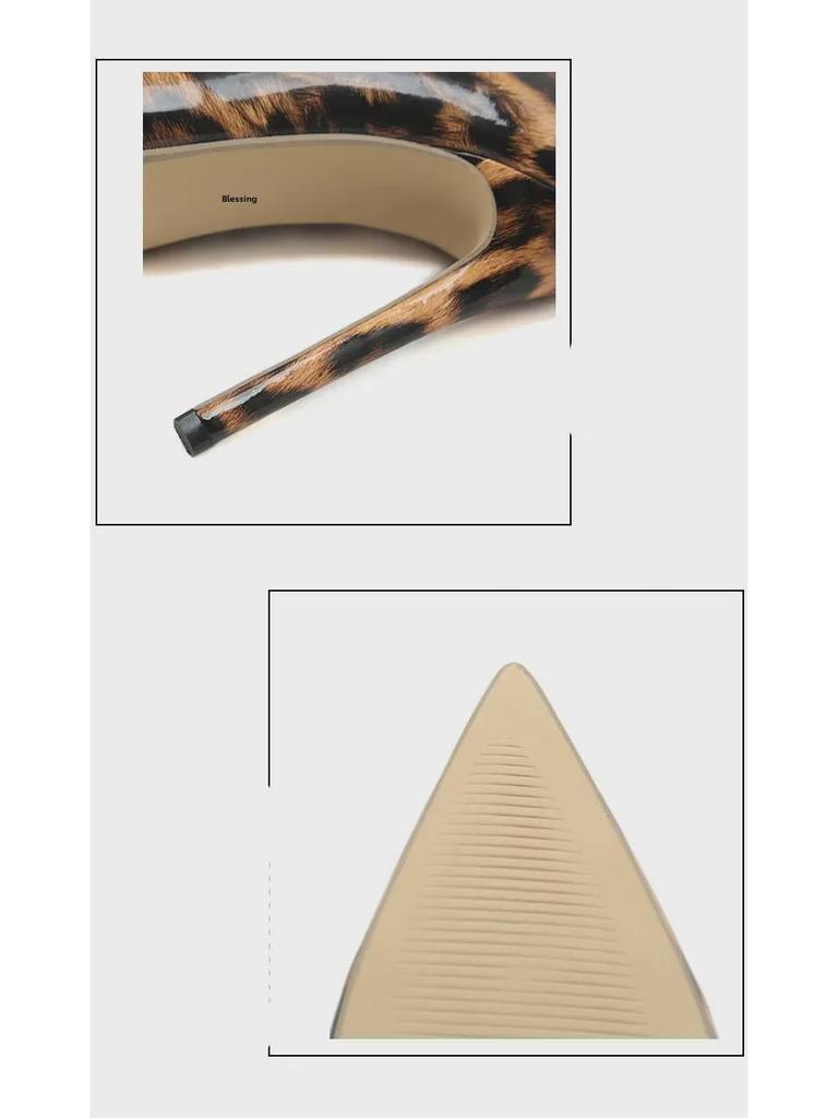 Sexy Leopard Print Stiletto Heels: Women's High Fashion, Large Sizes 35-42