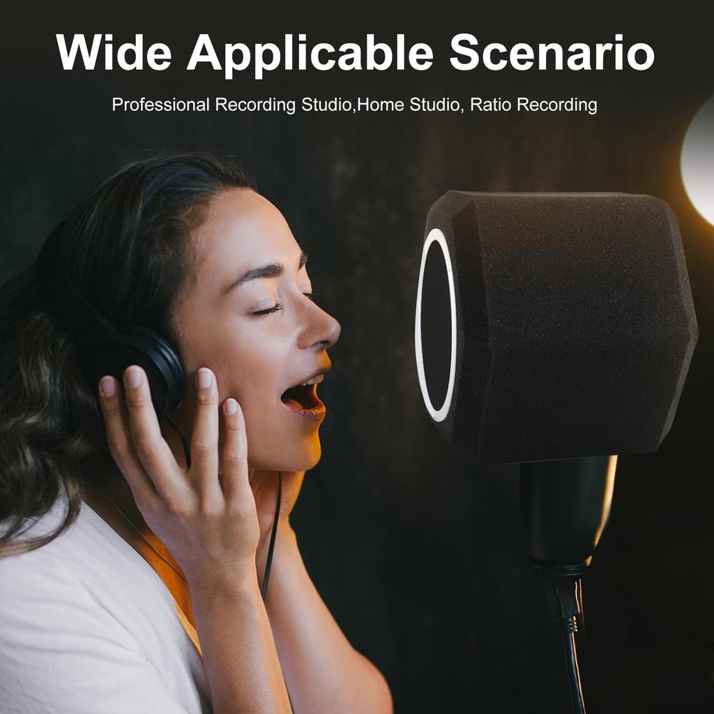 Marisflo Professional Microphone Isolation Pop Superior Noise Cancellation Ball, 2-Layer Filter, High-Density Foam,