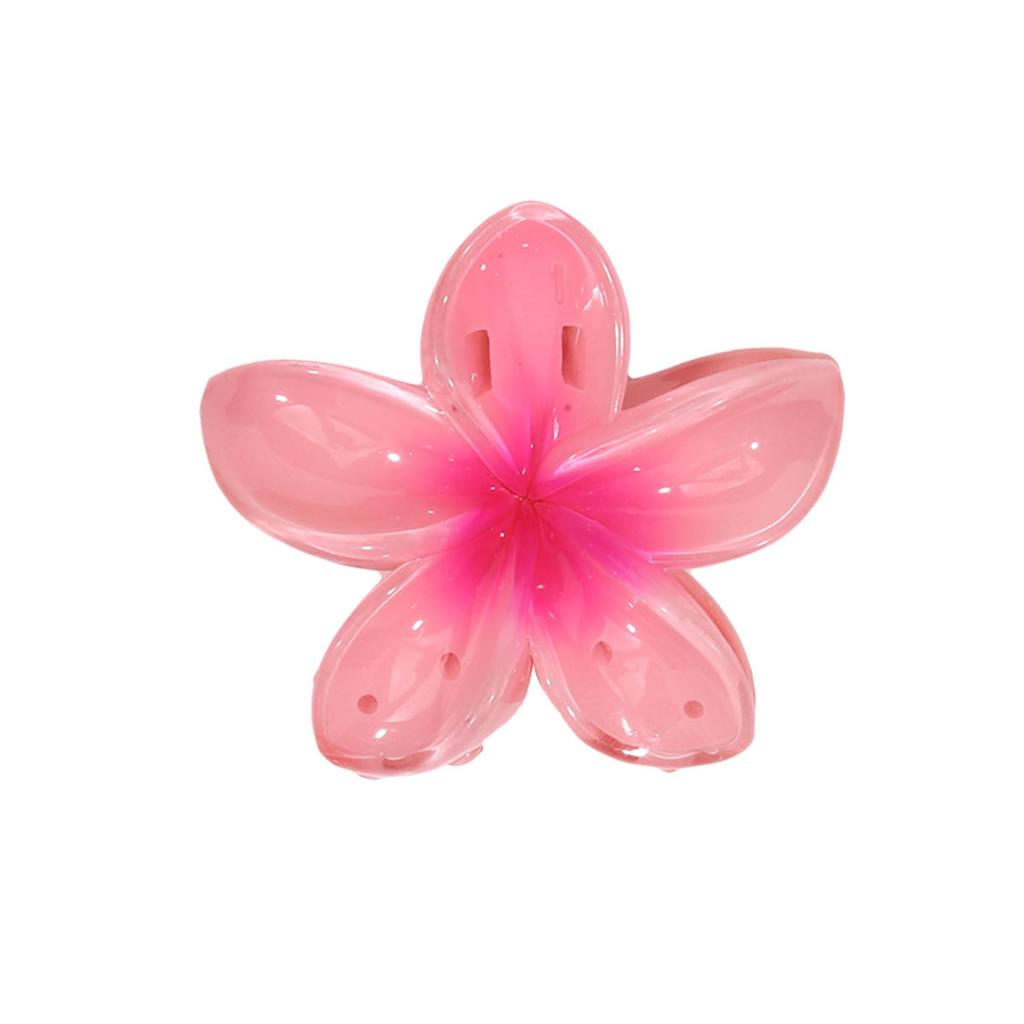 Заколки для волос в виде крабов с градиентными цветами в гавайском стиле для женщин, заколки-пламерии для тонких/густых волос, аксессуары, пляжный отдых, заколка-краб