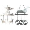 Goat Dachshund Metal Wind Chime Weather-proof Indoor Outdoor Garden Patio Animal Window Hanging Wind Bell Decoration Ornament Pendant Christmas Gifts