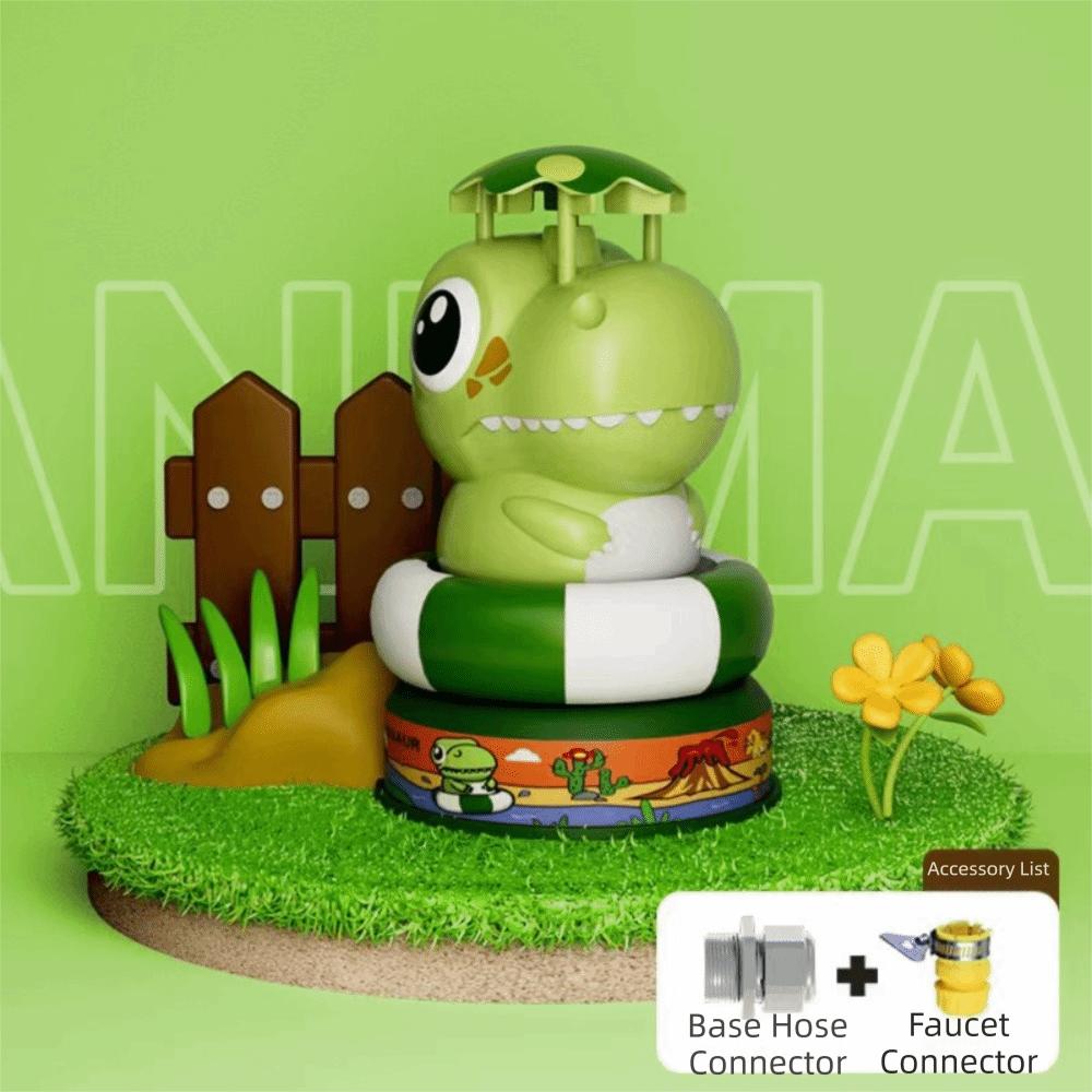 Dinosaur Design Sprinkler Toy Rotating Function Rotating Spray Water Play Water Toy Outdoor Use