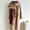 Autumn And Winter European And American Style Imitation Cashmere Classic Geometric Tassel Thickened And Lengthened Versatile Outdoor Scarf