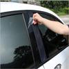 New 4PCS Glossy Piano Black Car Door Window Trim Pillar Posts Cover For Ford Fiesta