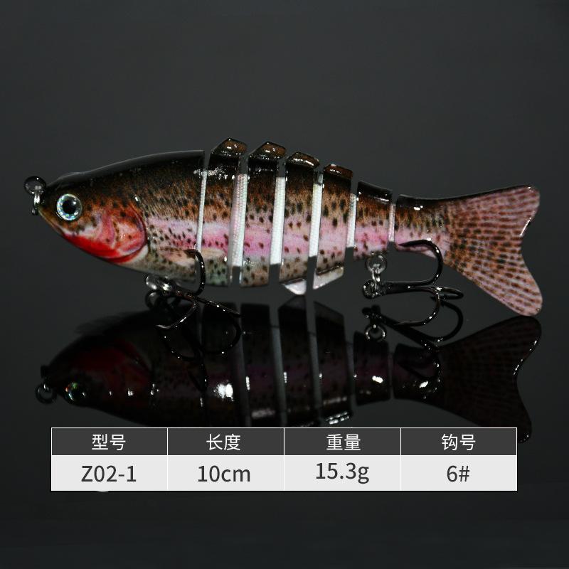 7 10 см многосекционная приманка пластиковая жесткая приманка поддельная приманка имитация бионической пресноводной приманки Luya