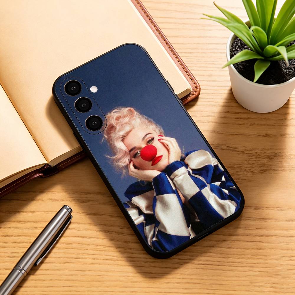 Чехол для телефона K-Katy Perry Singer для Samsung Galaxy A73, A72, A71, A70, A53, A52, A51, Другие Мягкий Черный Чехол