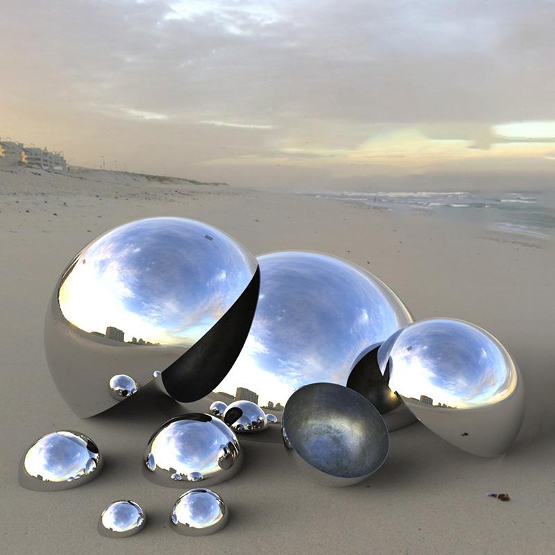 Диаметр 51 мм-200 мм из нержавеющей стали, полое полусферическое полированное зеркало, шаровой подъемник, декоративная полусфера, стальная трубка, крышка