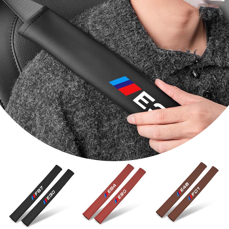 XJVYV1 For BMW 2025 Hot 2Pcs Car Seat Belt Cover Seat Belt Shoulder Pads Auto Interior Accessories For BMW M Performance E46 E52 E60 E7