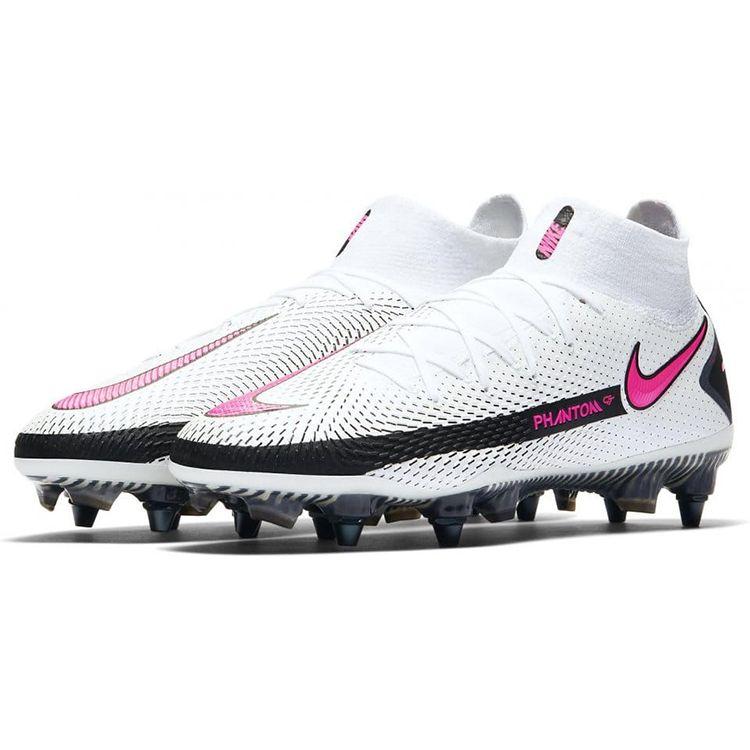 Nike Phantom GT Mid SG Металлические Шипы Мягкий Грунт Натуральный Газон Кожа Кенгуру Амортизация Противоскользящие Износостойкие Футбольные Бутсы CW6593-161