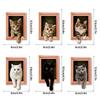3D Магниты на холодильник с кошкой, узор кошки, стиль масляной живописи, деревянная рамка, магниты на холодильник, забавный арт-принт кошки