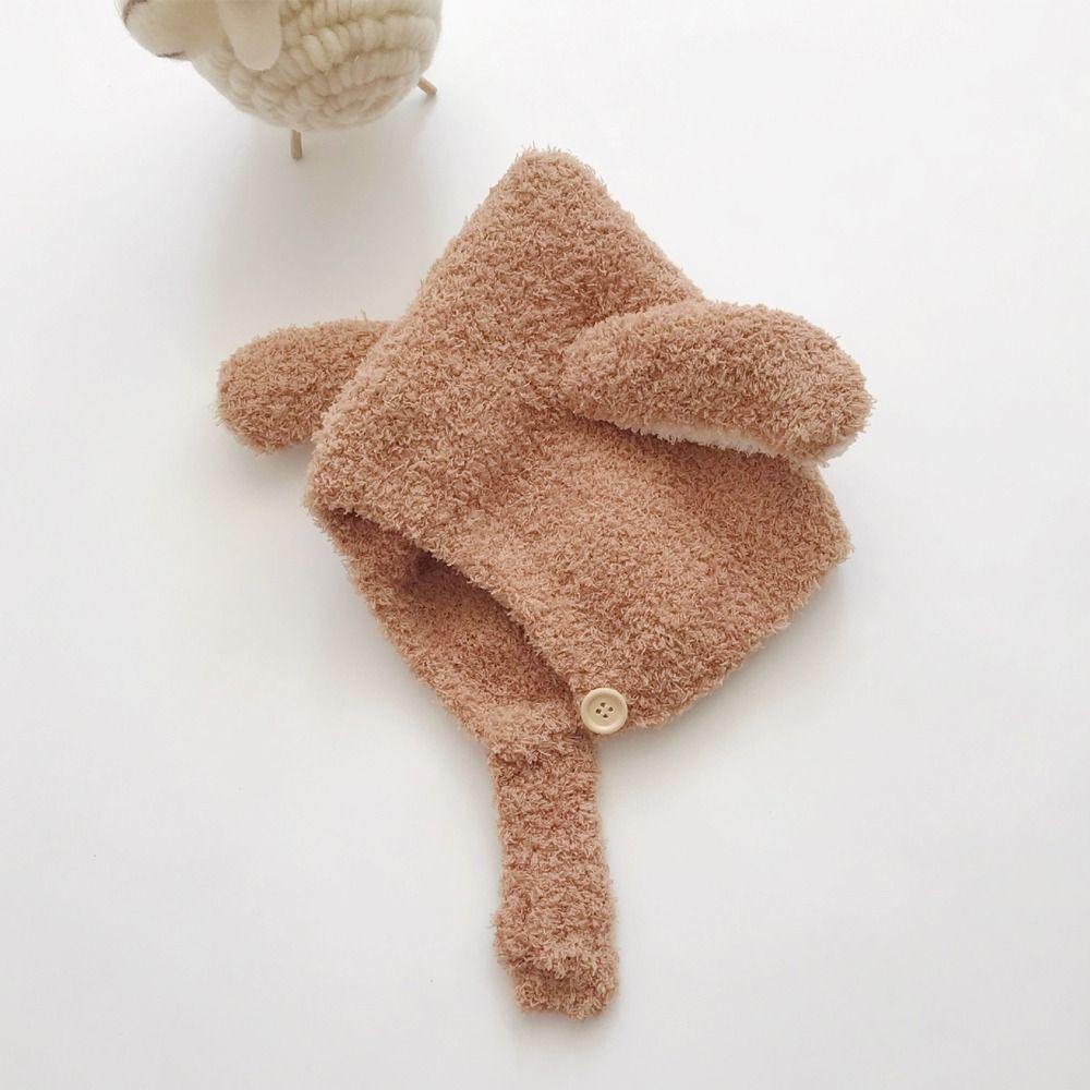 Plush Rabbit Ears Cap Ear Protection Furry Bonnets Cute Earflap Hat  Autumn Winter