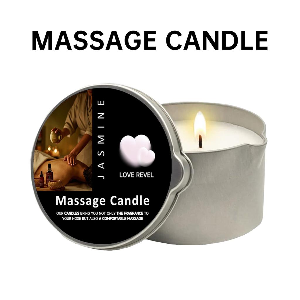 Massage Oil Candle Lavender 2oz Aromatherapy Candles with Soy Wax Moisturizing - Christmas Home Decoration Candle Holders Gift