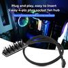 Excellent PC Fan Splitter Cable Long-lasting Portable Reliable