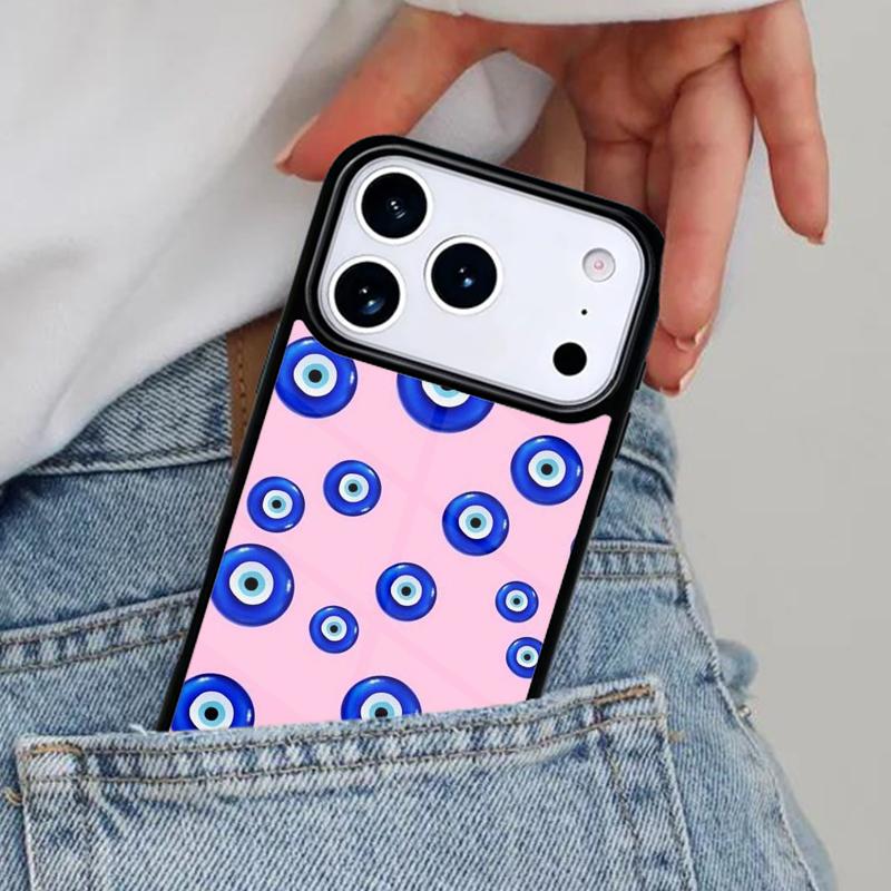 Мягкий чехол для телефона 'Сглаз' для iPhone 16e 15 14 13 12 17 Pro Max Plus Air 17pro Чехол Coque