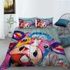 3D Cow Pattern Bedding Set Animal Print Quilt Cover Pillow Case Home Bedding Set AU/EU/US Full Size Single/Double Bed Home Decoration