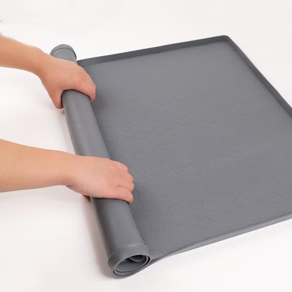 Under Sink Mat, Silicone Under Sink Liner For Kitchen And Bathroom, Cabinet Protector Drip Tray, Protects Cabinets From Leaks And Spills