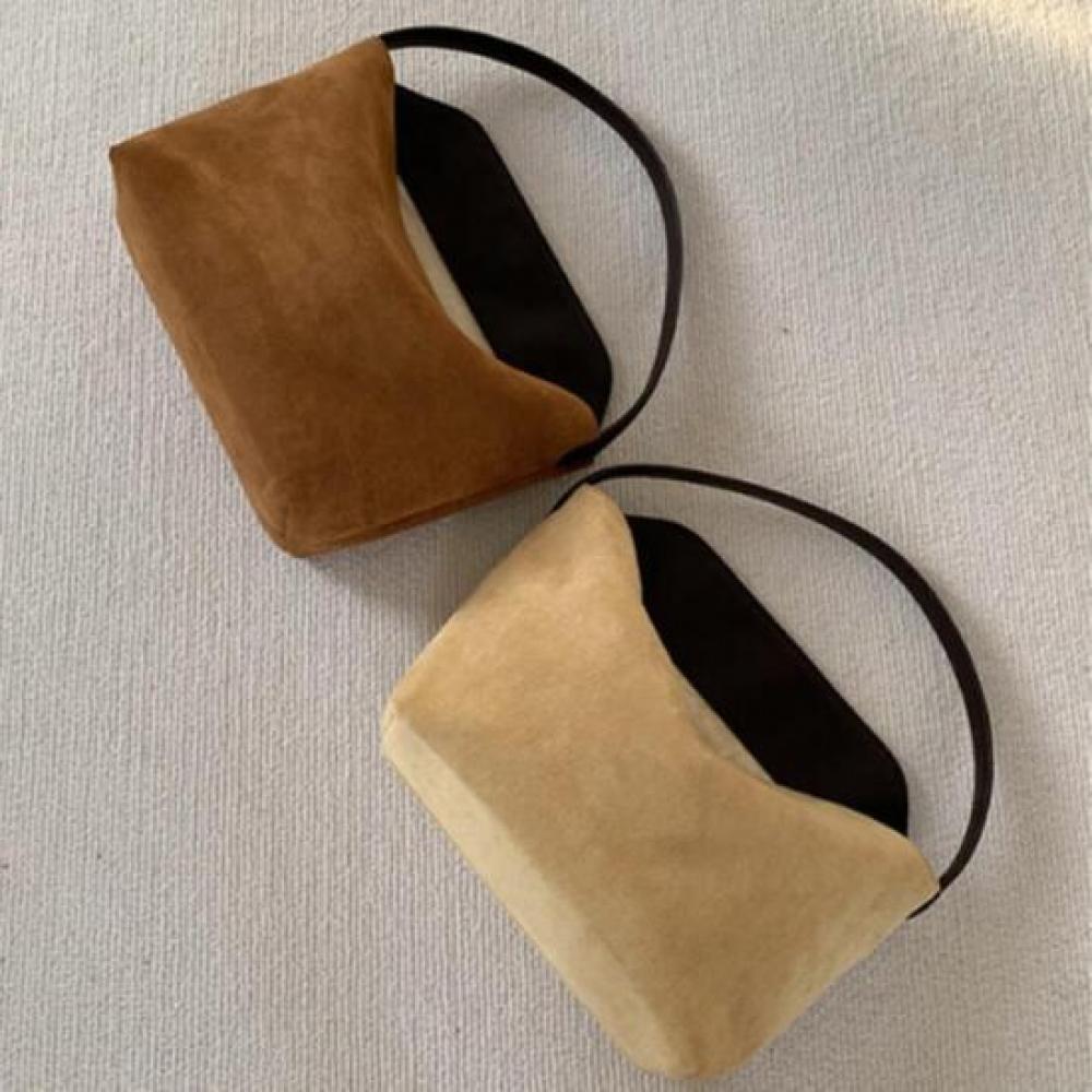 New Arrivals Open Run Mini Shoulder Bag Suede Brown