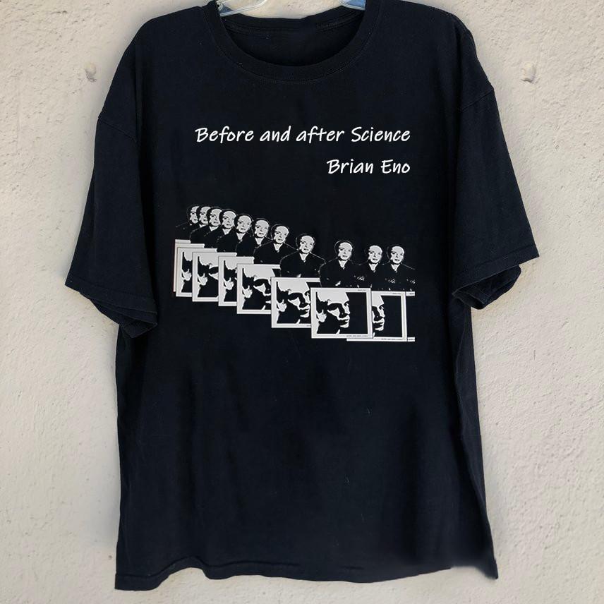 Унисекс футболка Brian Eno Before and After Science Хлопковая рубашка Полный размер