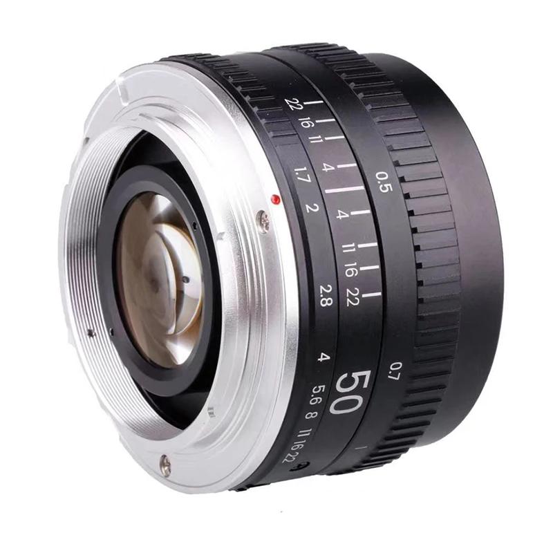 Объектив камеры 50 мм F1.7 Металлический Стандартный Прайм с большой апертурой Полнокадровый Портретный Объектив с ручной фокусировкой для Canon EOS M42 Nikon Camera