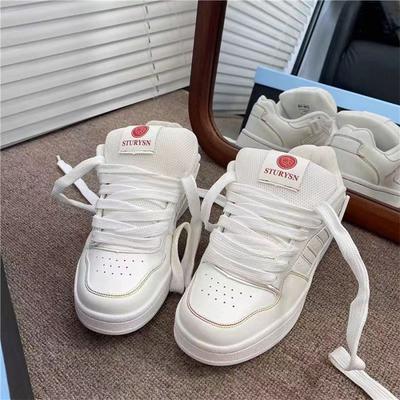 Белые радужные женские туфли повседневная обувь нишевая обувь для доски трендовая уличная обувь белые туфли новые туфли для хлеба