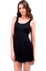Women's Style Big Size Swimsuit Black Plain Slip Dress Swimsuit