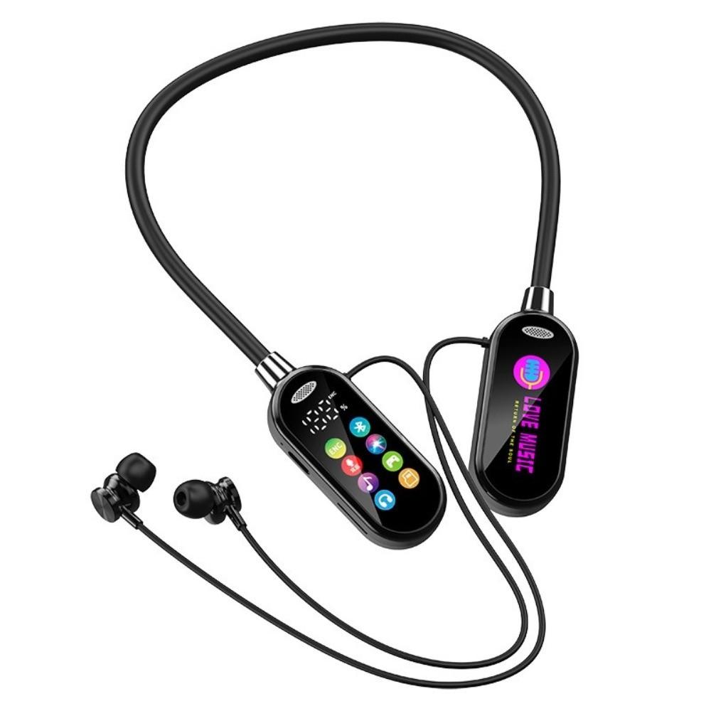Цветной экран Bluetooth 5.4 Наушник LED-дисплей Hi-Fi стерео шейный наушник Шумоподавление Hi-Fi звук Беспроводные наушники