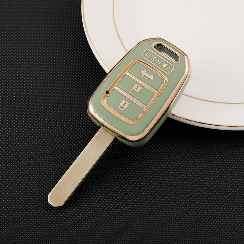 New Plating TPU Car Key Cover Case Shell For Honda Accord 2016 2017 Civic 2016 2017 2018 Remote Keychain Accessories